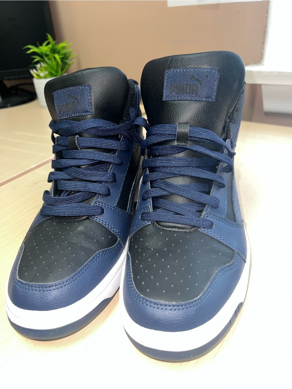 Puma Rebound Basketball Dark Blue Sneakers size 9.5